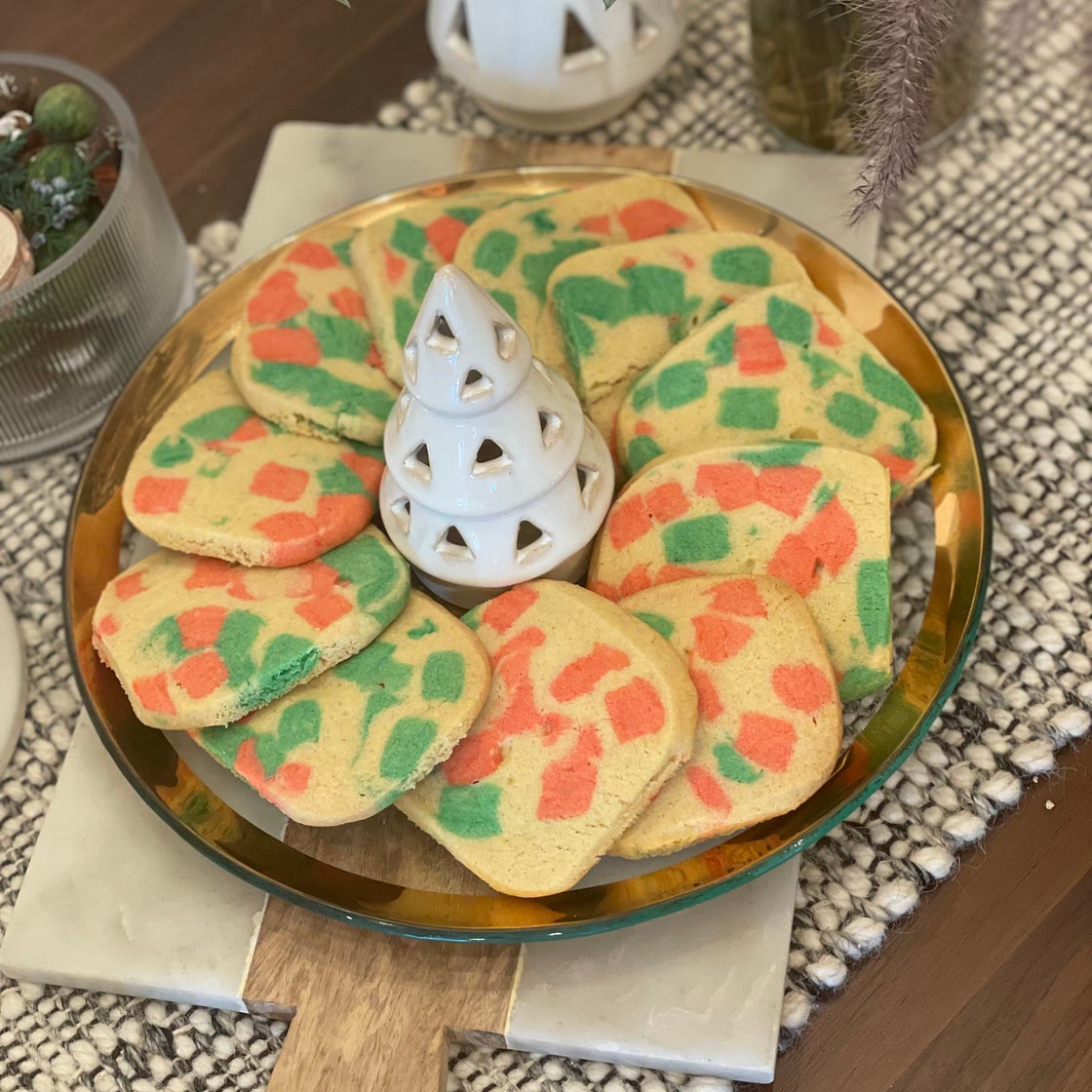 Peppermint Vanilla Terrazzo Cookies