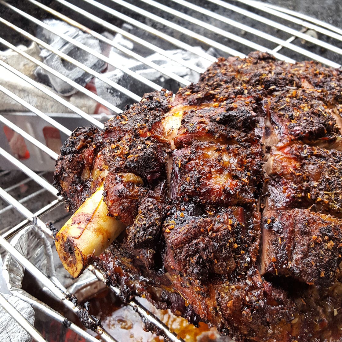 Whole Lamb Shoulder Roast with Home Made Rub Firebrand BBQ