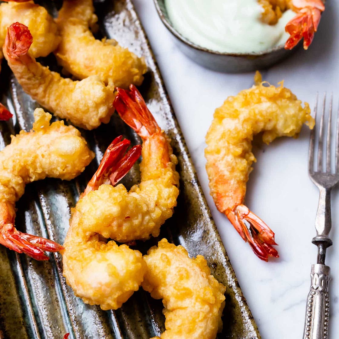 Prawn Tempura with Wasabi Mayo
