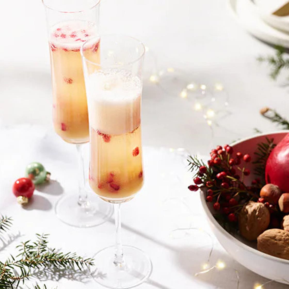 Pear & Pomegranate Bellini