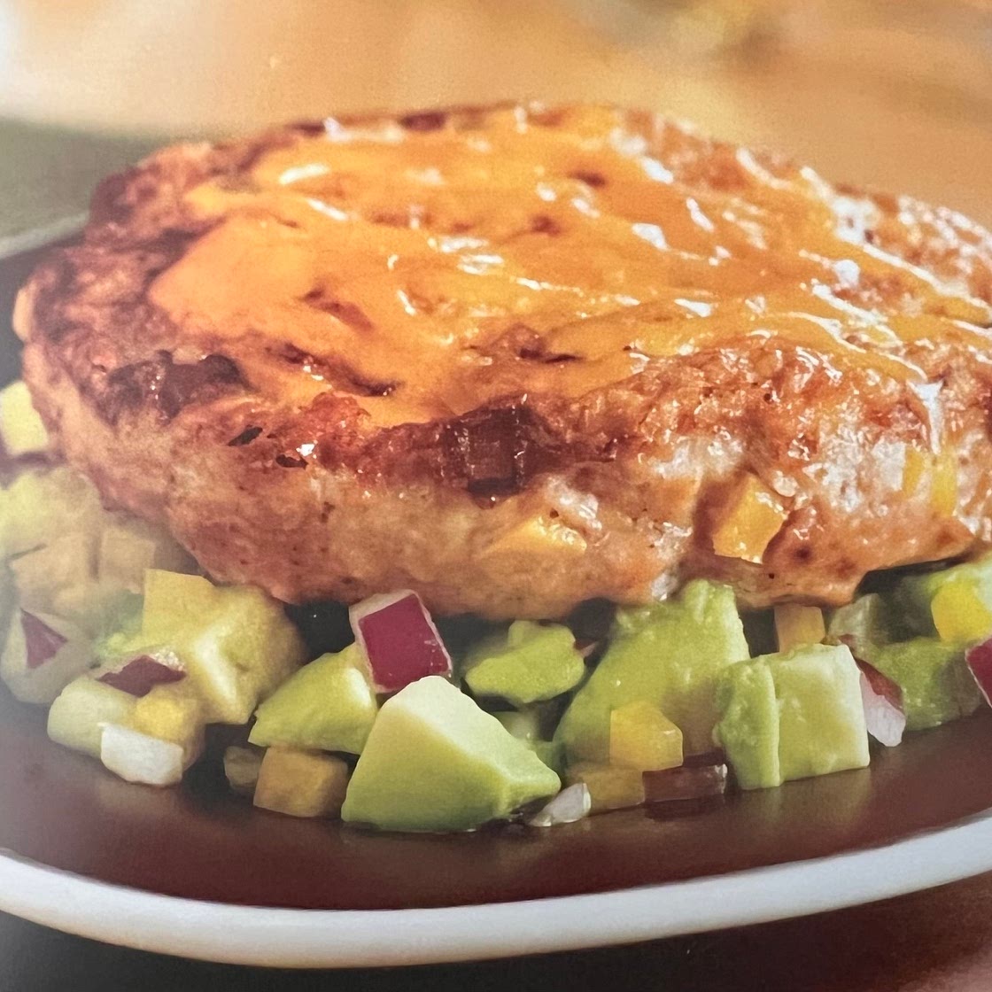 Southwest Chicken Burgers with Avocado Salad