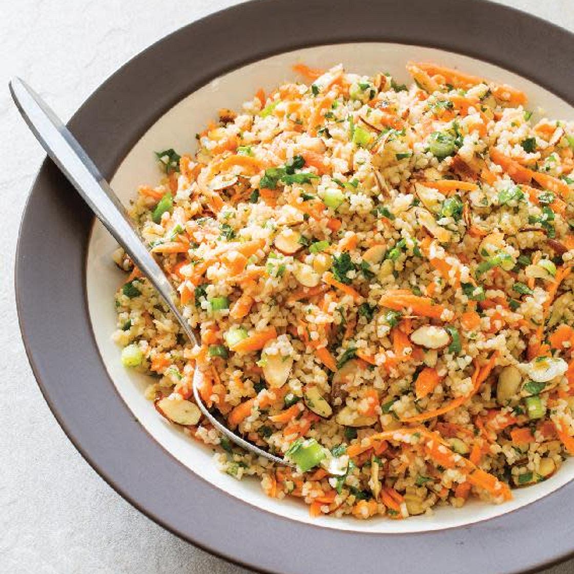 *0334kcal[9.2]* Bulgur Salad with Carrots and Almonds