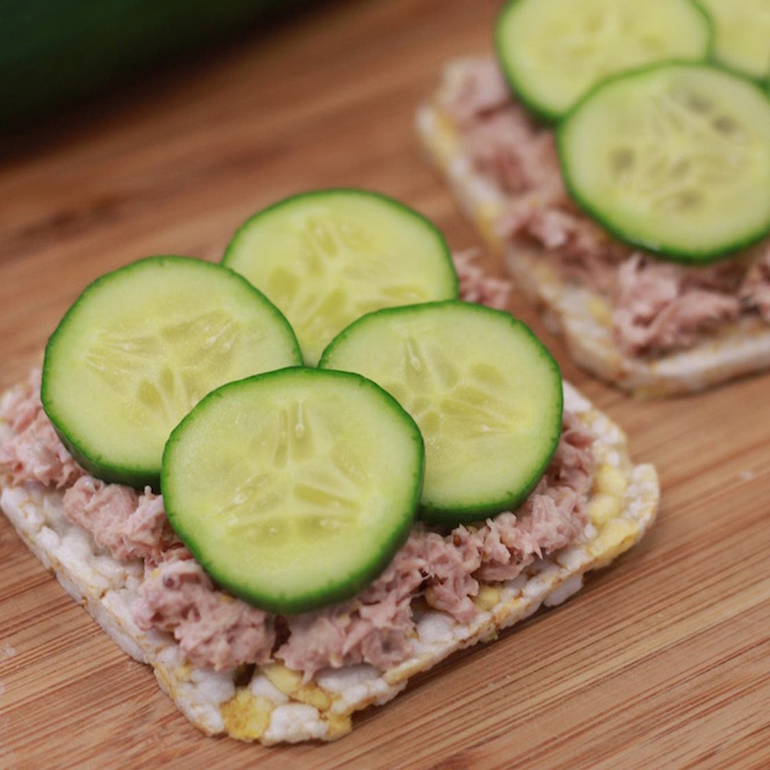 Tuna, Mustard, Aioli & Cucumber Crackers