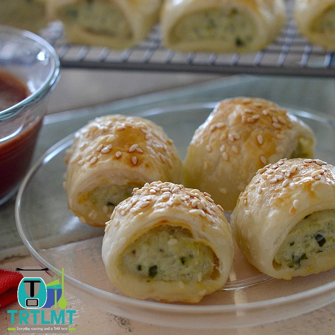 Chicken, Feta and Spinach Sausage Rolls - The Road to Loving My Thermo Mixer