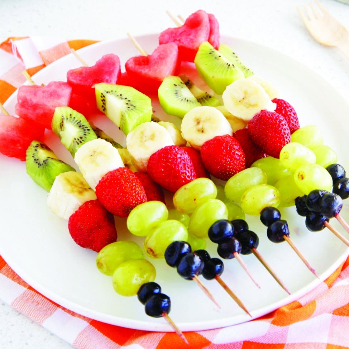 Fruit Kebabs With Orange Dipping Sauce