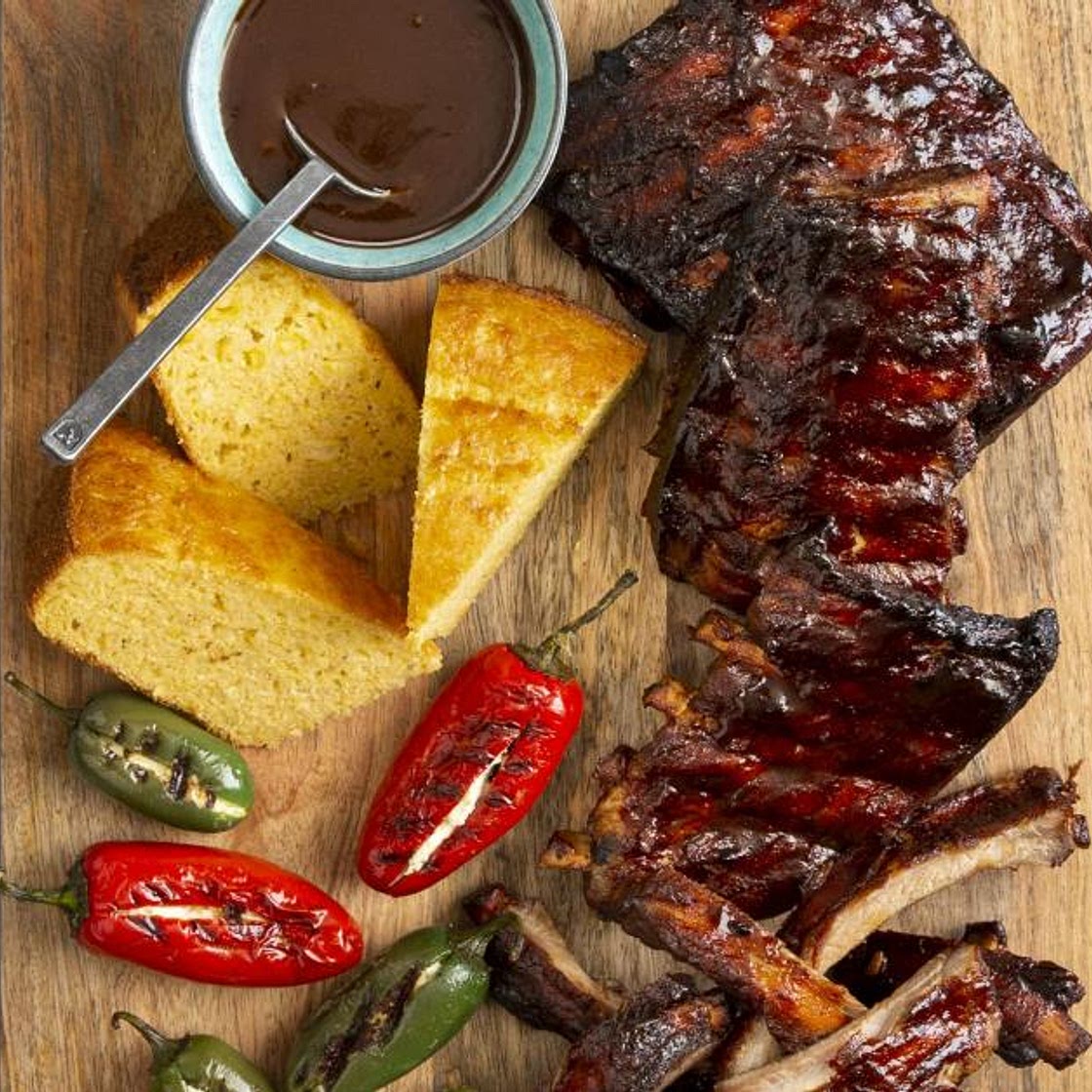 Bbq pork ribs high protein 4 serves 638 calories *