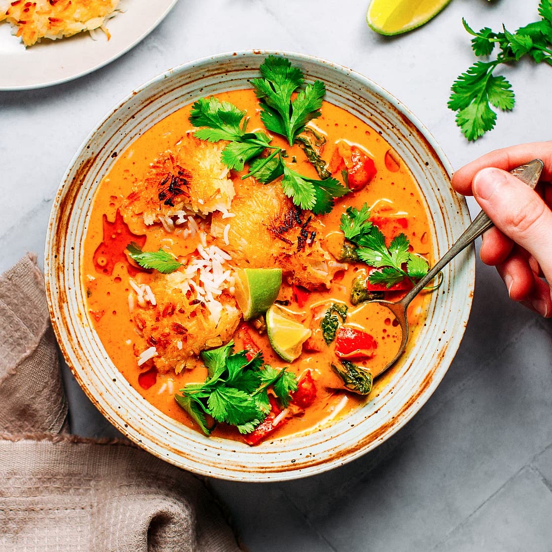 Red Curry with Crispy Rice