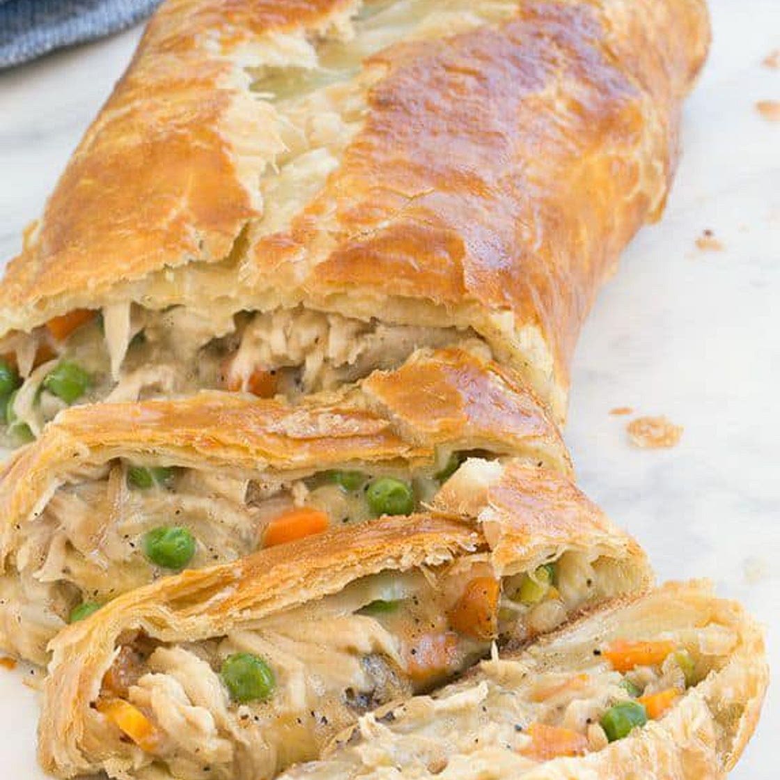 Chicken Pot Pie Stromboli