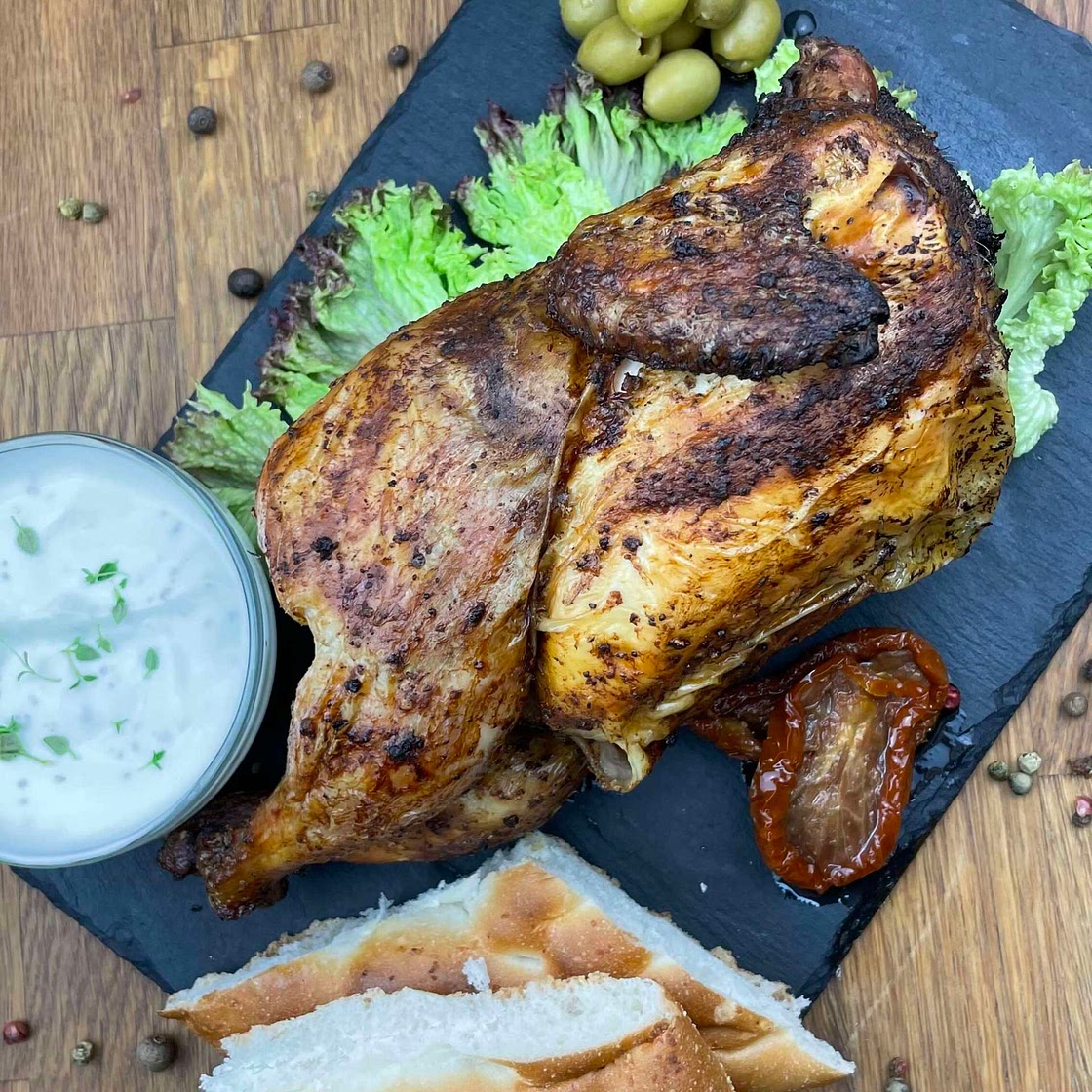 Chicken on the bottle 
