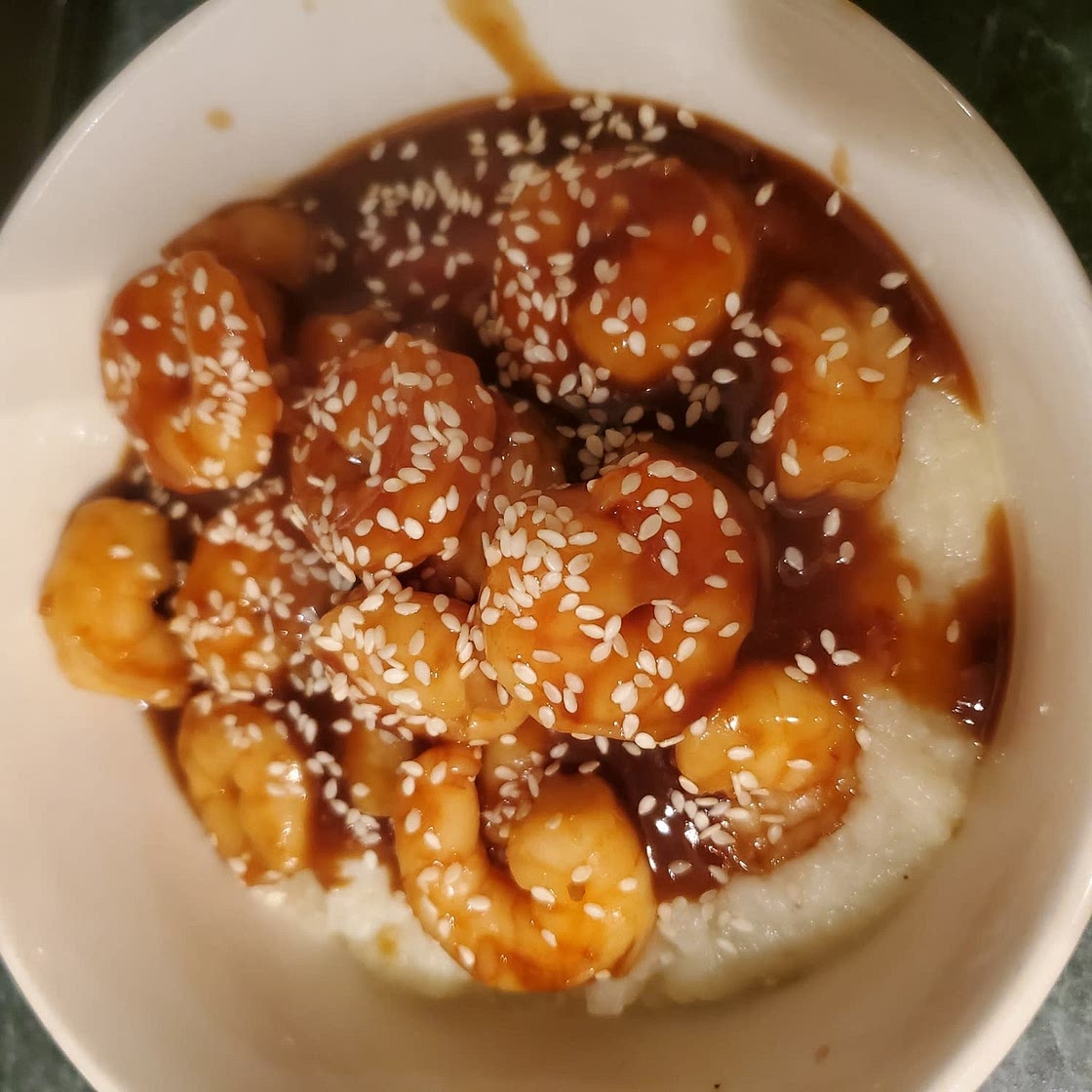 Teriyaki Shrimp with Horseradish Mashed Cauliflower