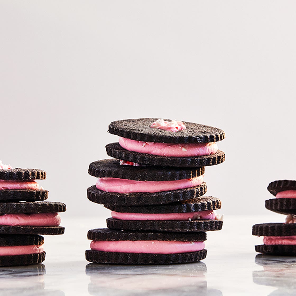Chocolate-Peppermint Linzer Cookies