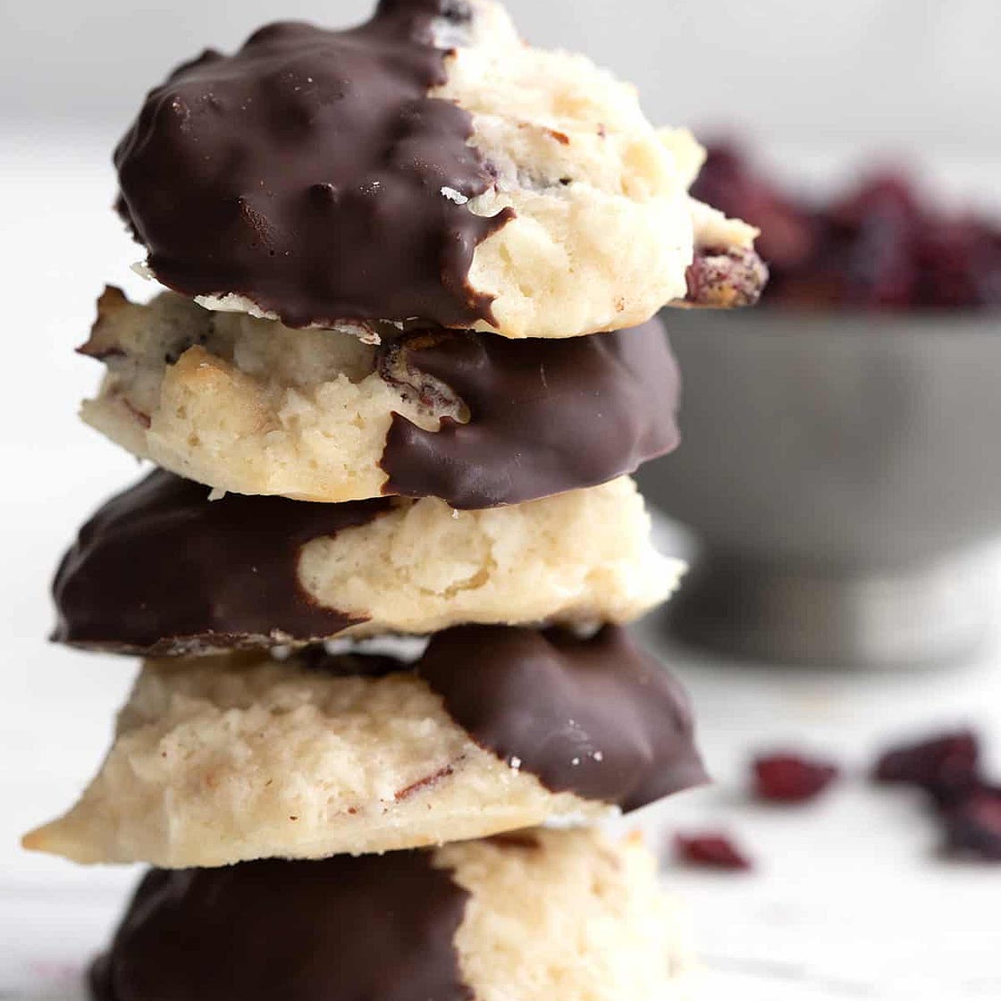 Keto Cranberry Almond Macaroons
