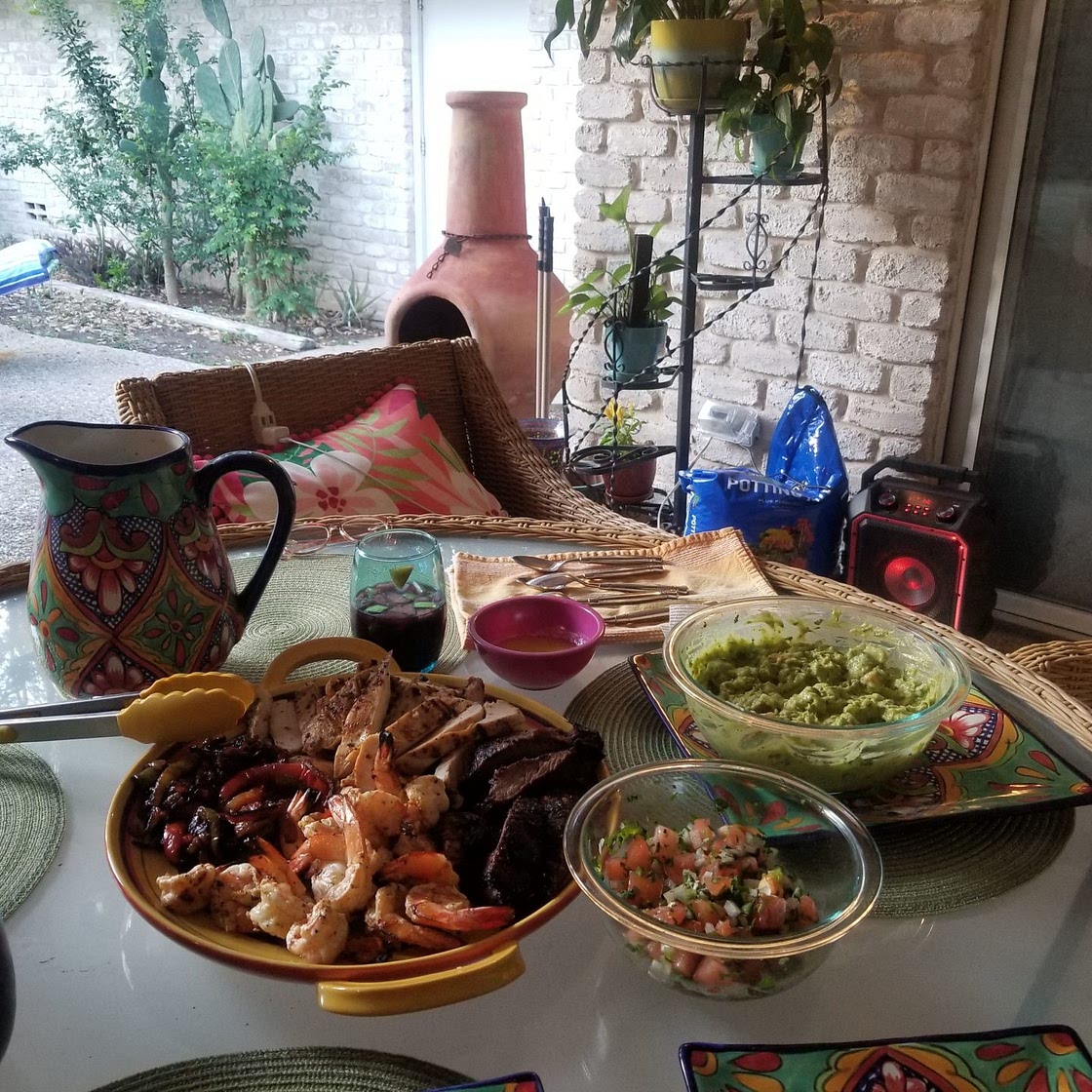 Steak, Chicken and Shrimp Fajitas