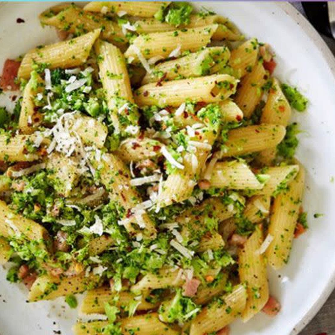 Penne with Broccoli & Bacon