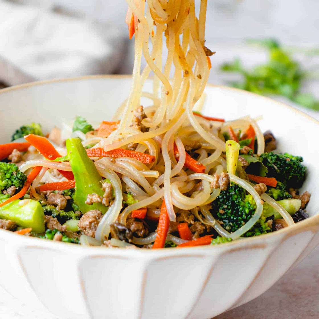 AIP Sweet Potato Noodle Stir Fry (paleo, gluten-free)