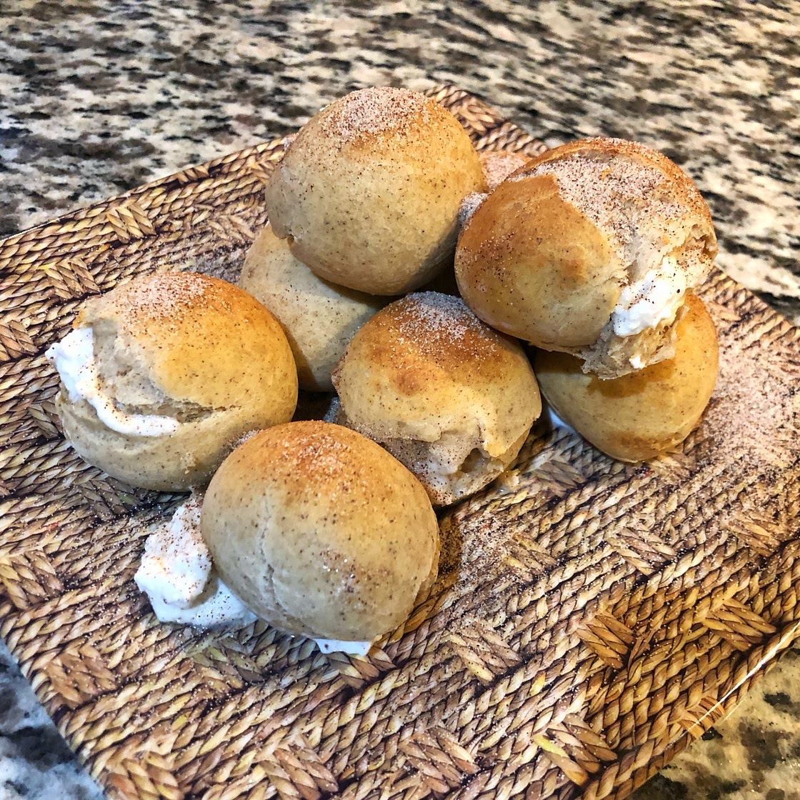 Egg Nog Creme Donut Holes