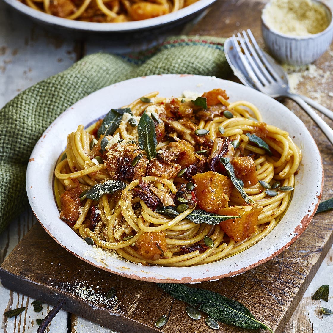 Super Squash, Sage & Shiitake Pasta - Avant-Garde Vegan