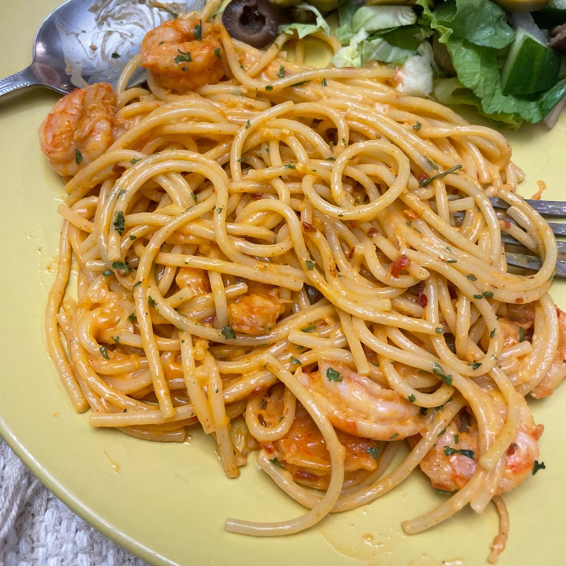 Bang Bang Shrimp and Pasta