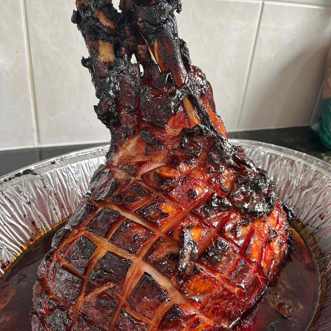 Brown Sugar and Honey Glazed Ham
