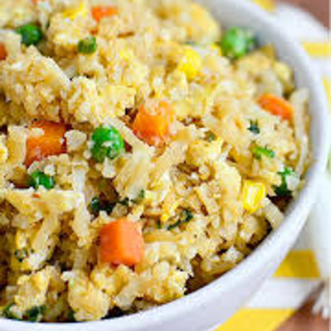 Cauliflower fried rice 4 serves 280 calories *