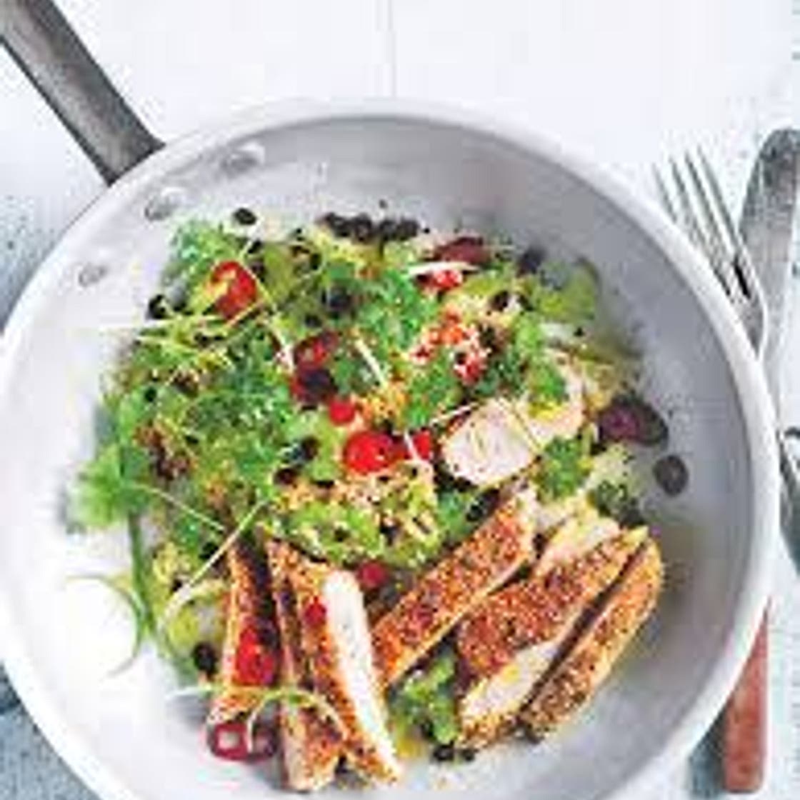 Chicken snitzchel salad
