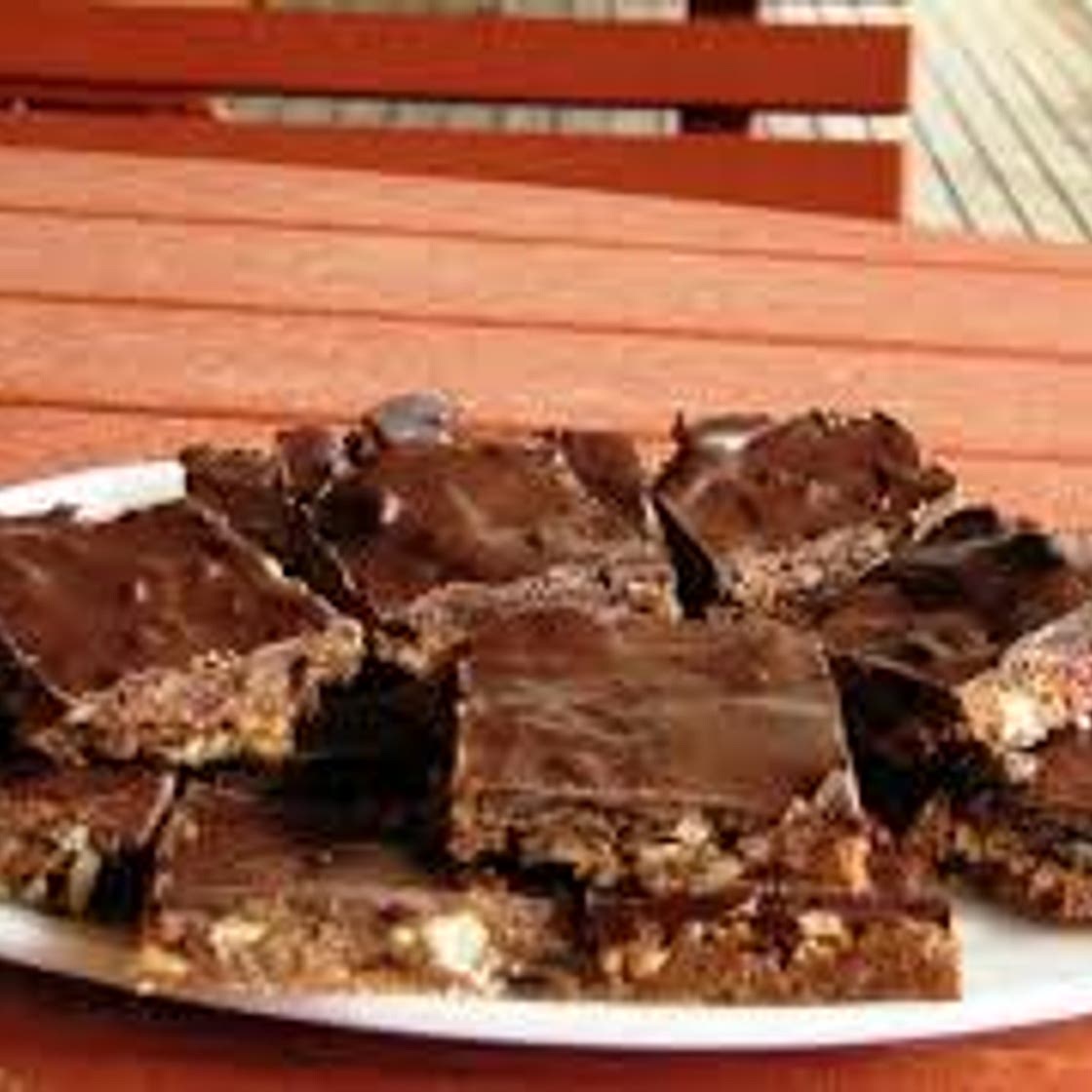 Chocolate mixed fruit slice