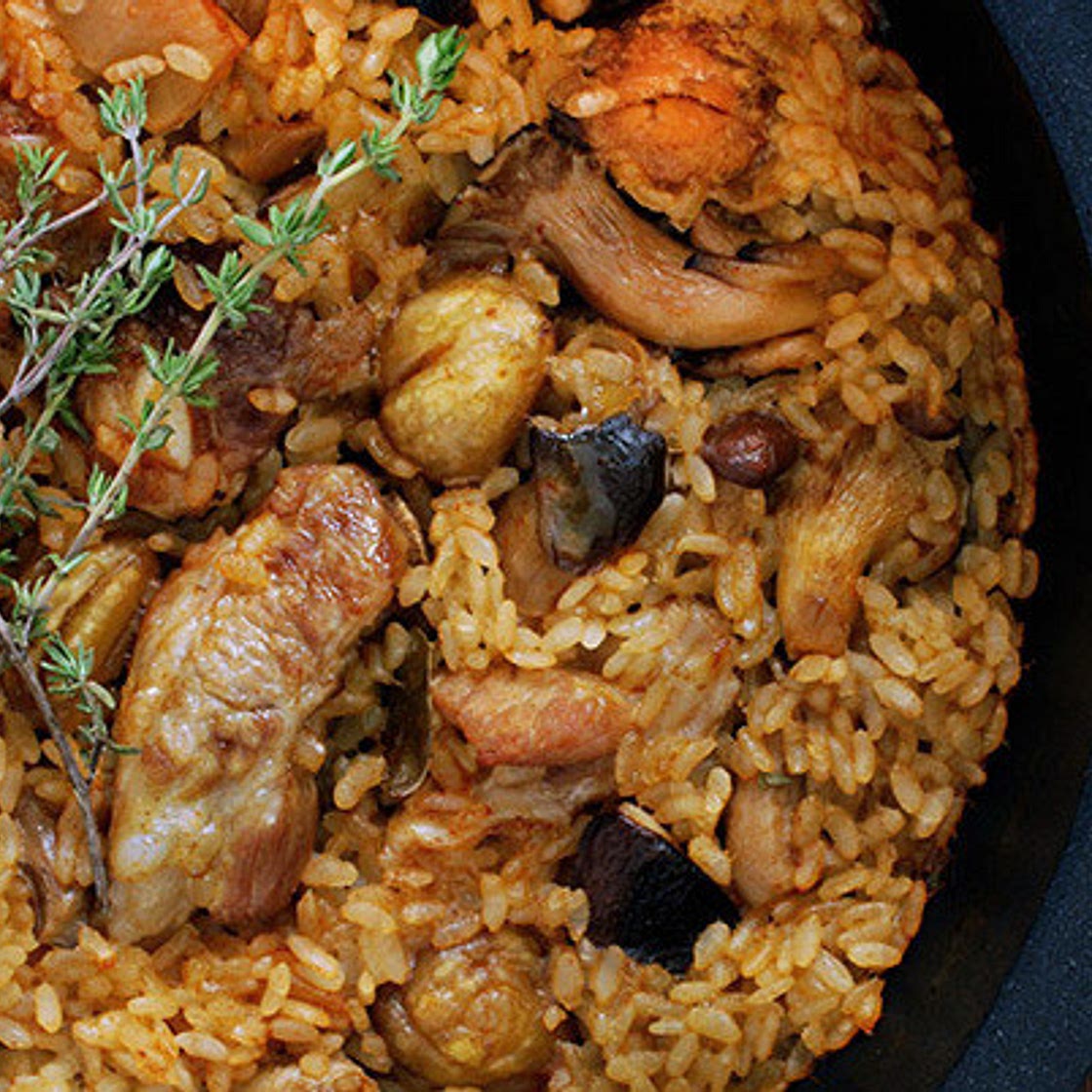 Arroz al horno con costillas, setas y castañas: receta para enam