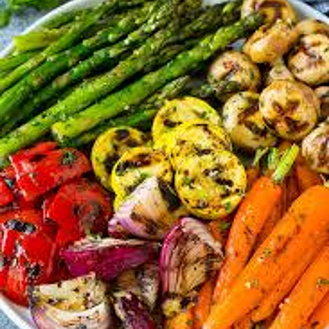 Grilled vegies like models 169cal 6 swrves*