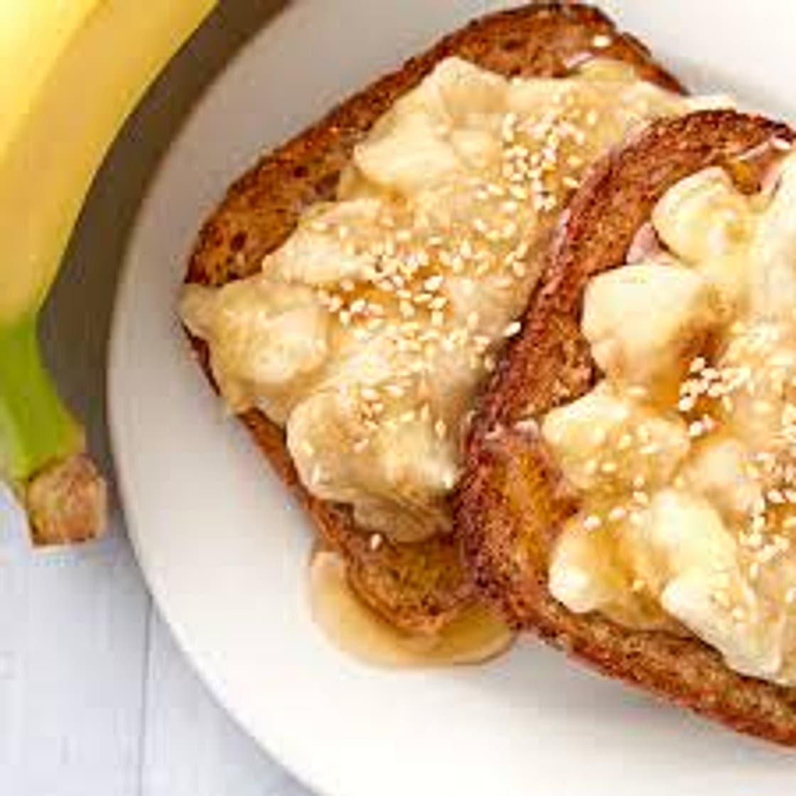 Mashed banana and honey on toast 1 slice 226 calories  42g carbs 1.2g fat. 4.8g protein*