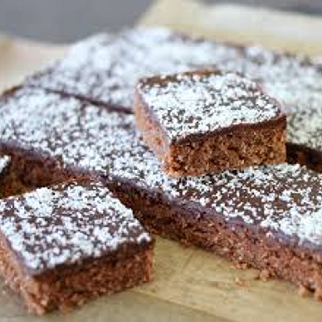 Original chocolate coconut slice 12 serves 192 calories*