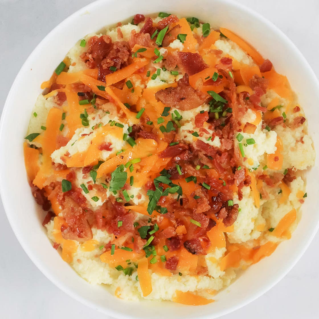 Keto Loaded Mashed “Potatoes”