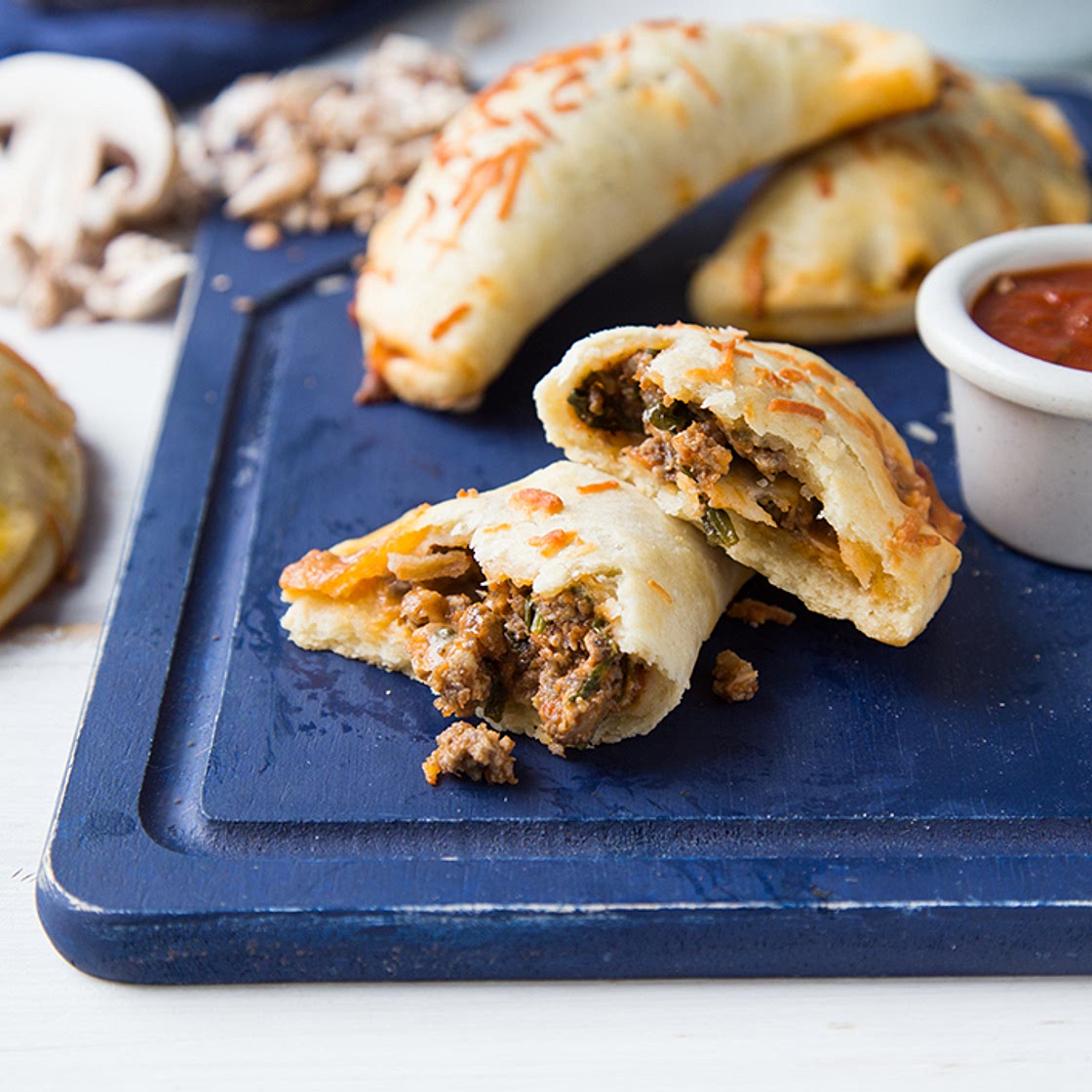 Mushroom Chicken Parmesan Hand Pies - #Blenditarian