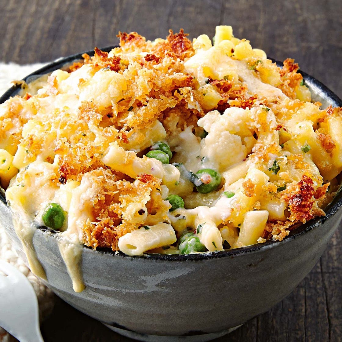 Cauliflower macaroni cheese