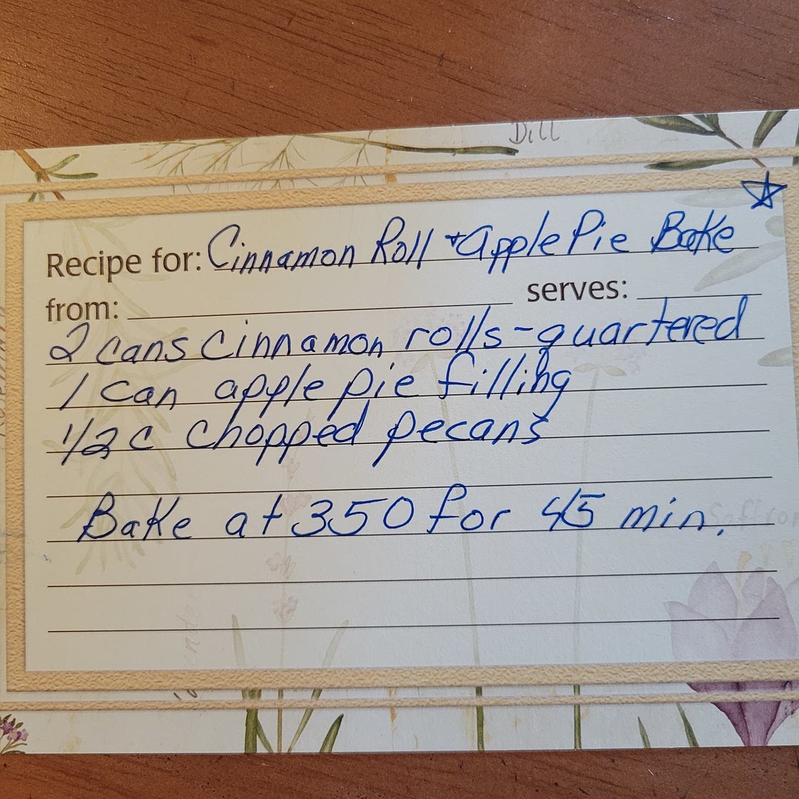 CINNAMON ROLL AND APPLE PIE BAKE