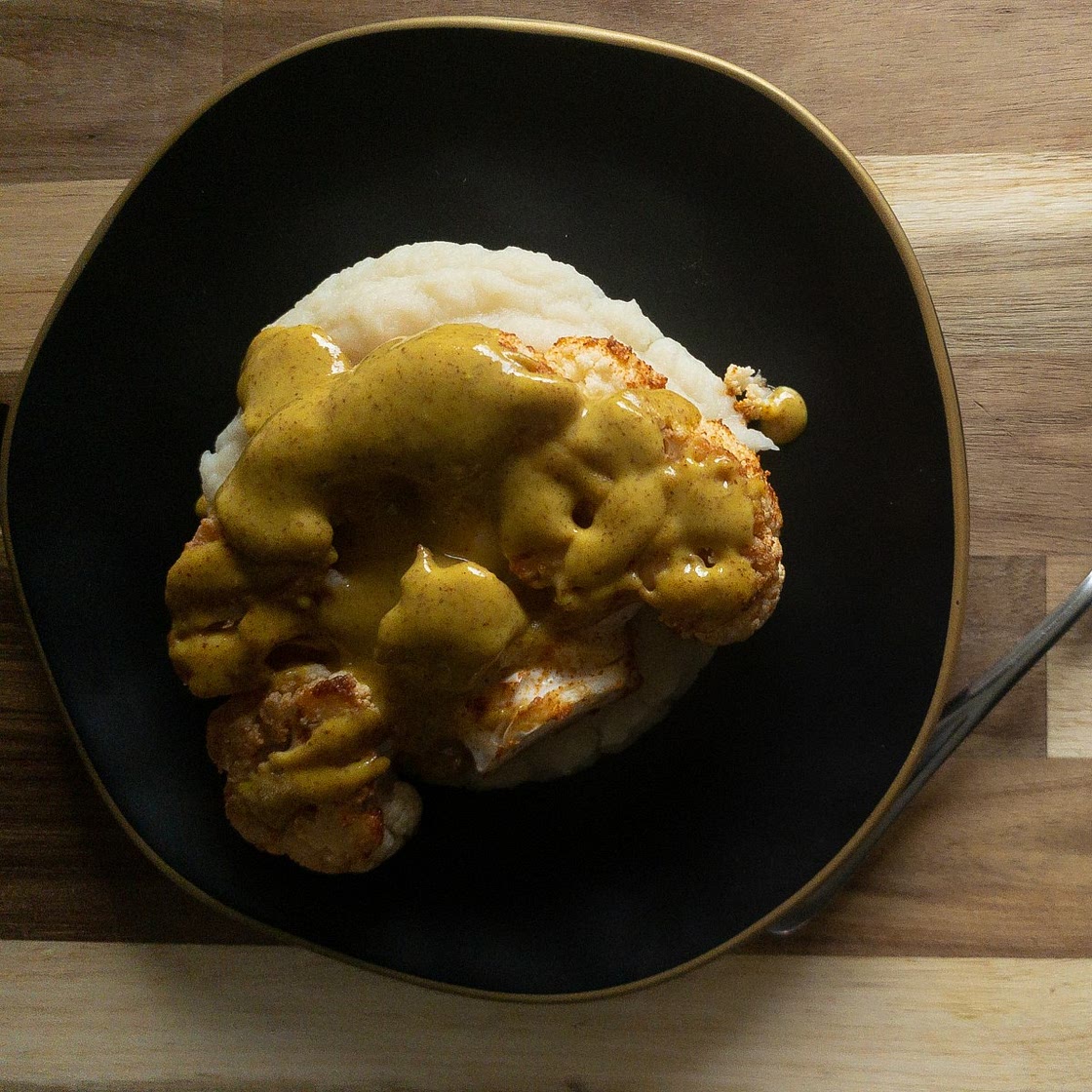 Cauliflower Steak & Celeriac Mash