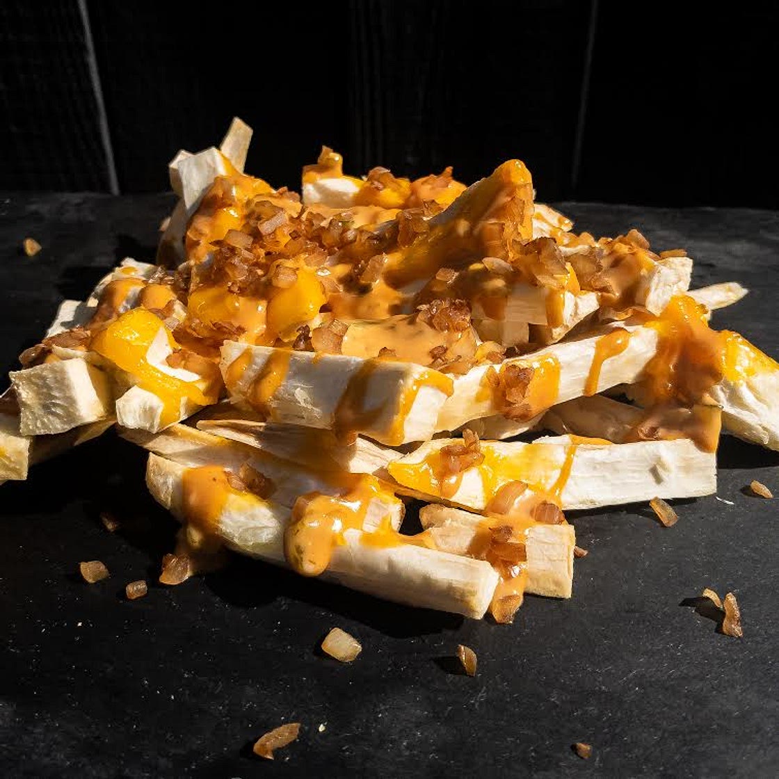 Animal Style Yuca Fries
