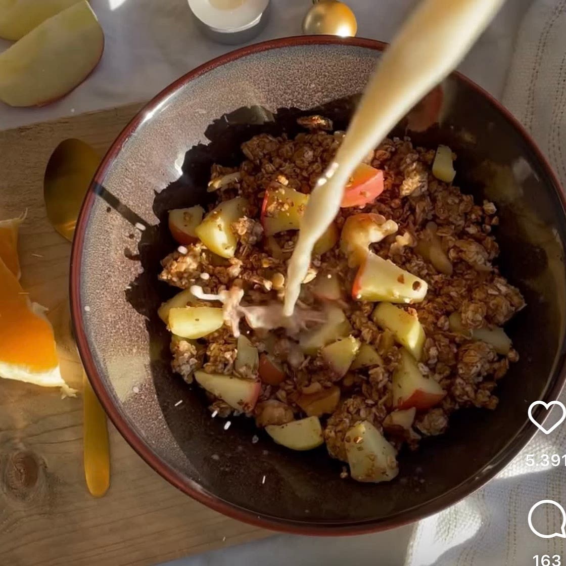 Granola de manzana