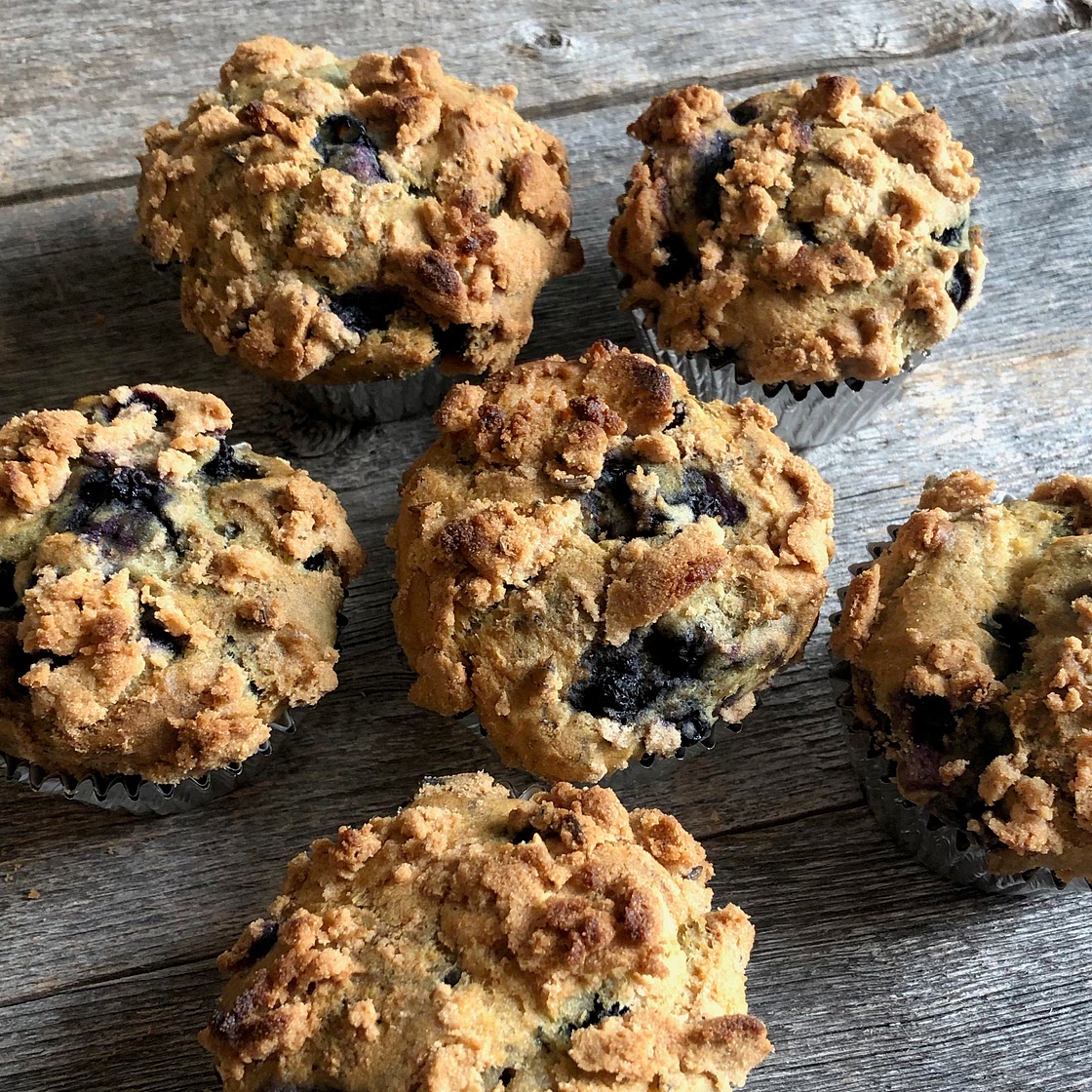 Quick Lavender Blueberry Muffins (Gluten Free)