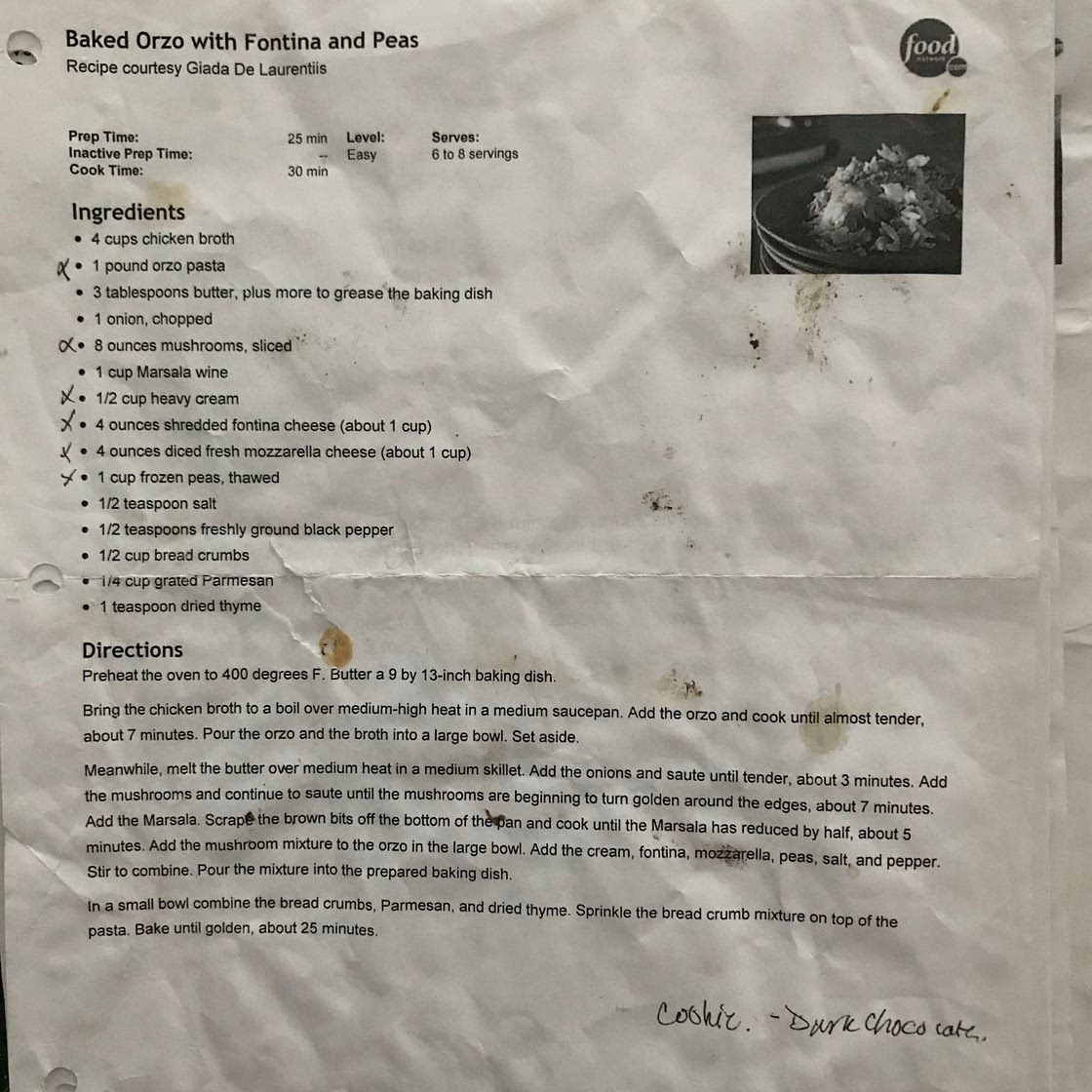 Orzo casserole