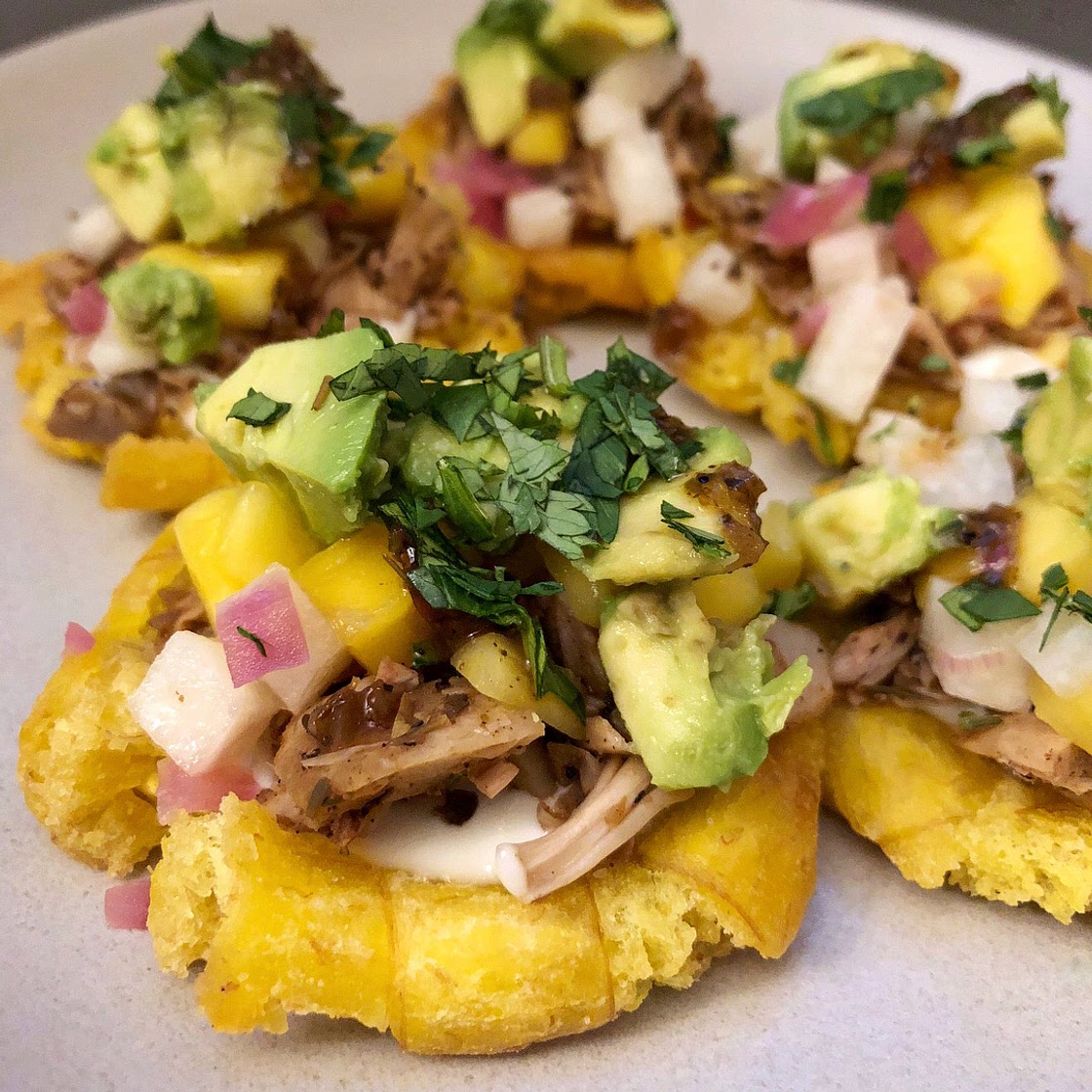 Tostones w/ Jerk-Spiced Jackfruit