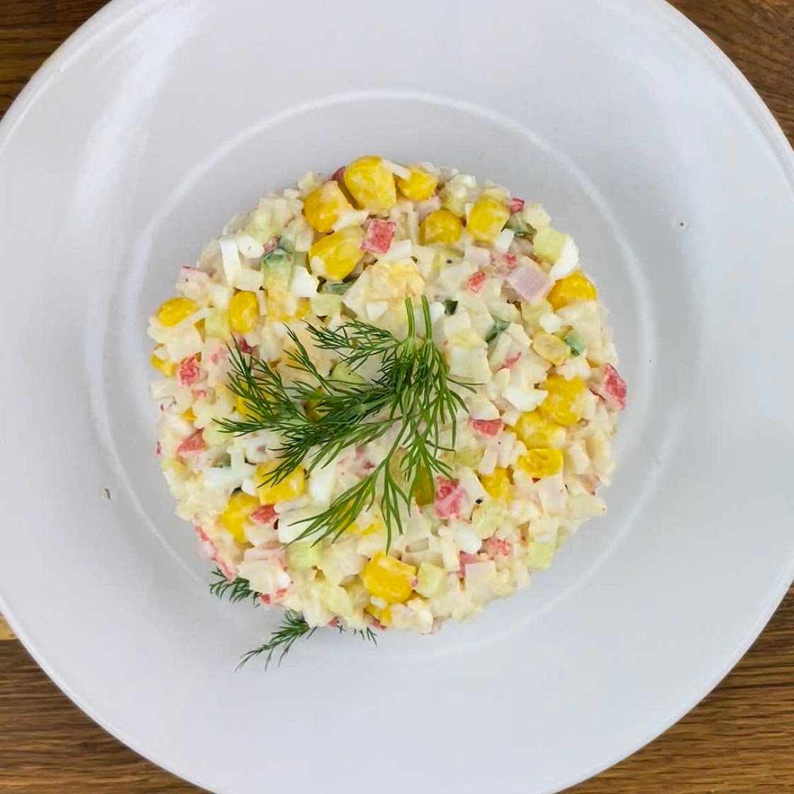 Crab stick salad
