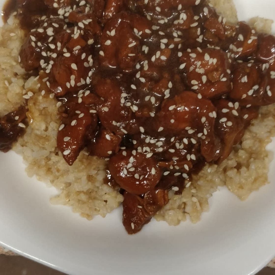 Sticky honey chicken