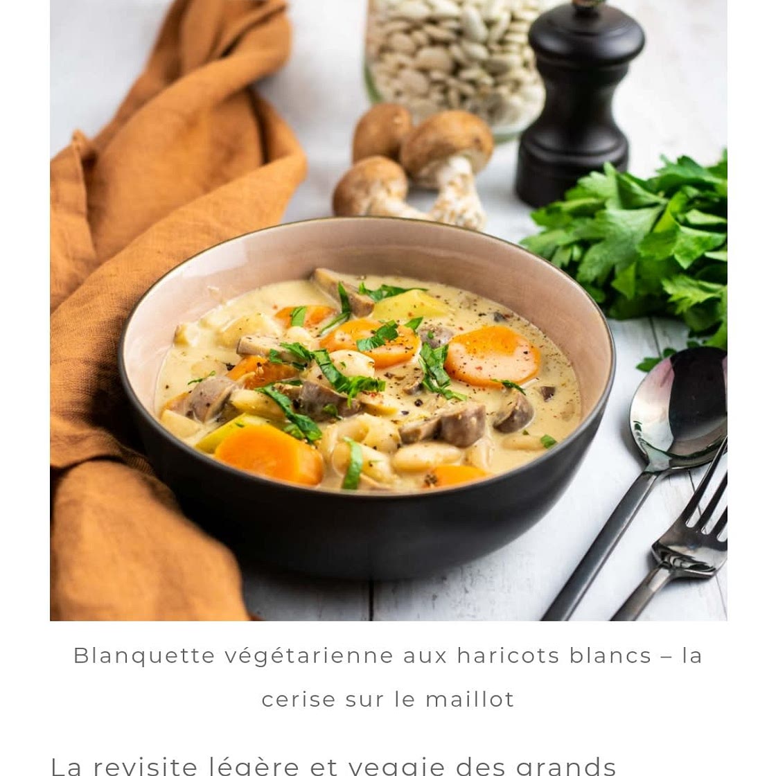 Blanquette végétarienne aux haricots blancs