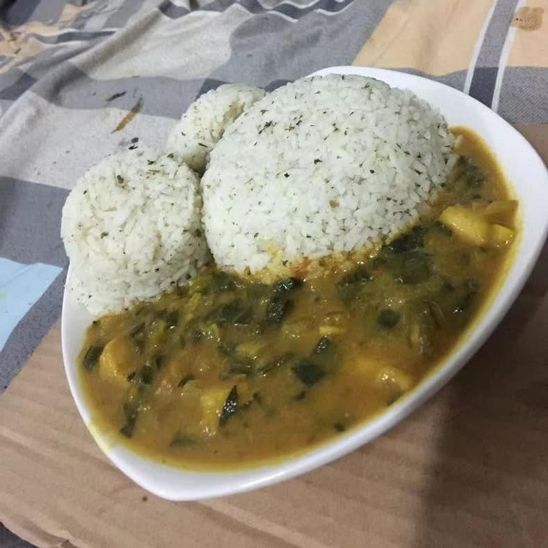 Goan Fish & Spinach Curry, Coriander Rice