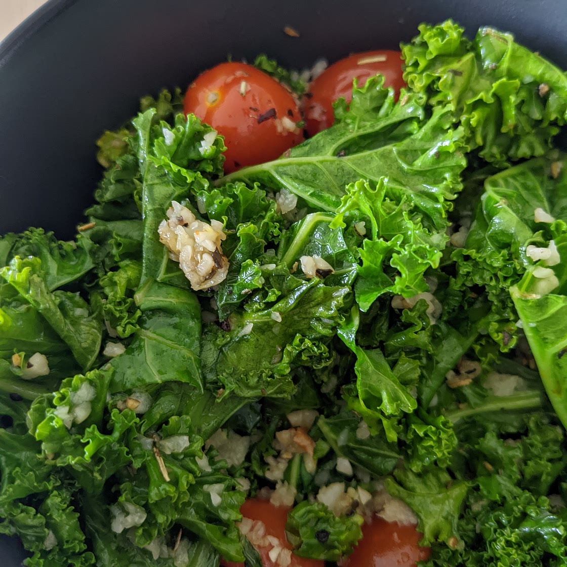 Sauteed Garlic Kale And Cherry Tomatoes