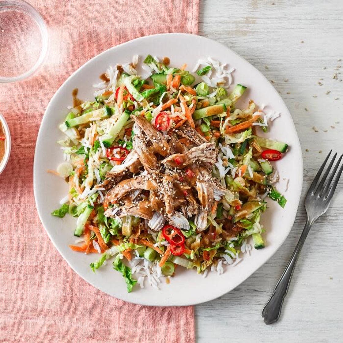 Bang Bang Chicken With Crunchy Rice Salad