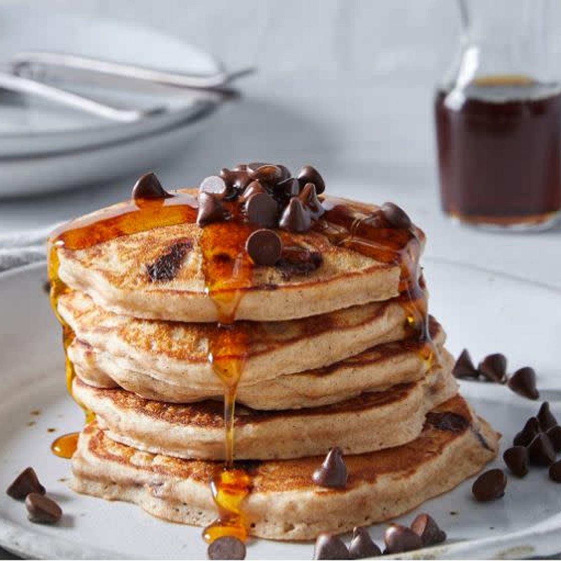 Banana Choc Chip Pancakes