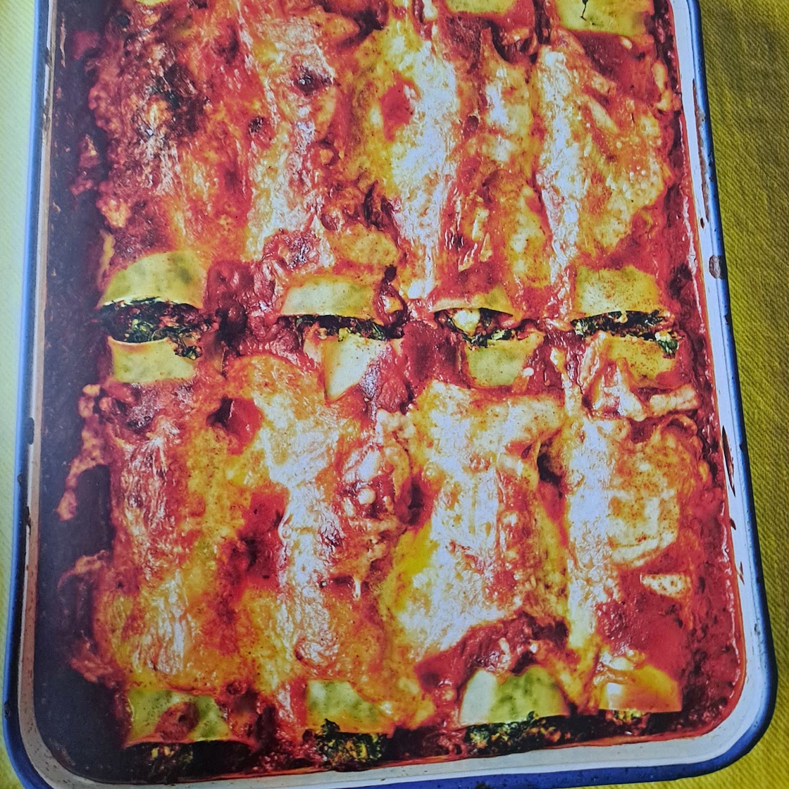 Spinach and ricotta cannelloni