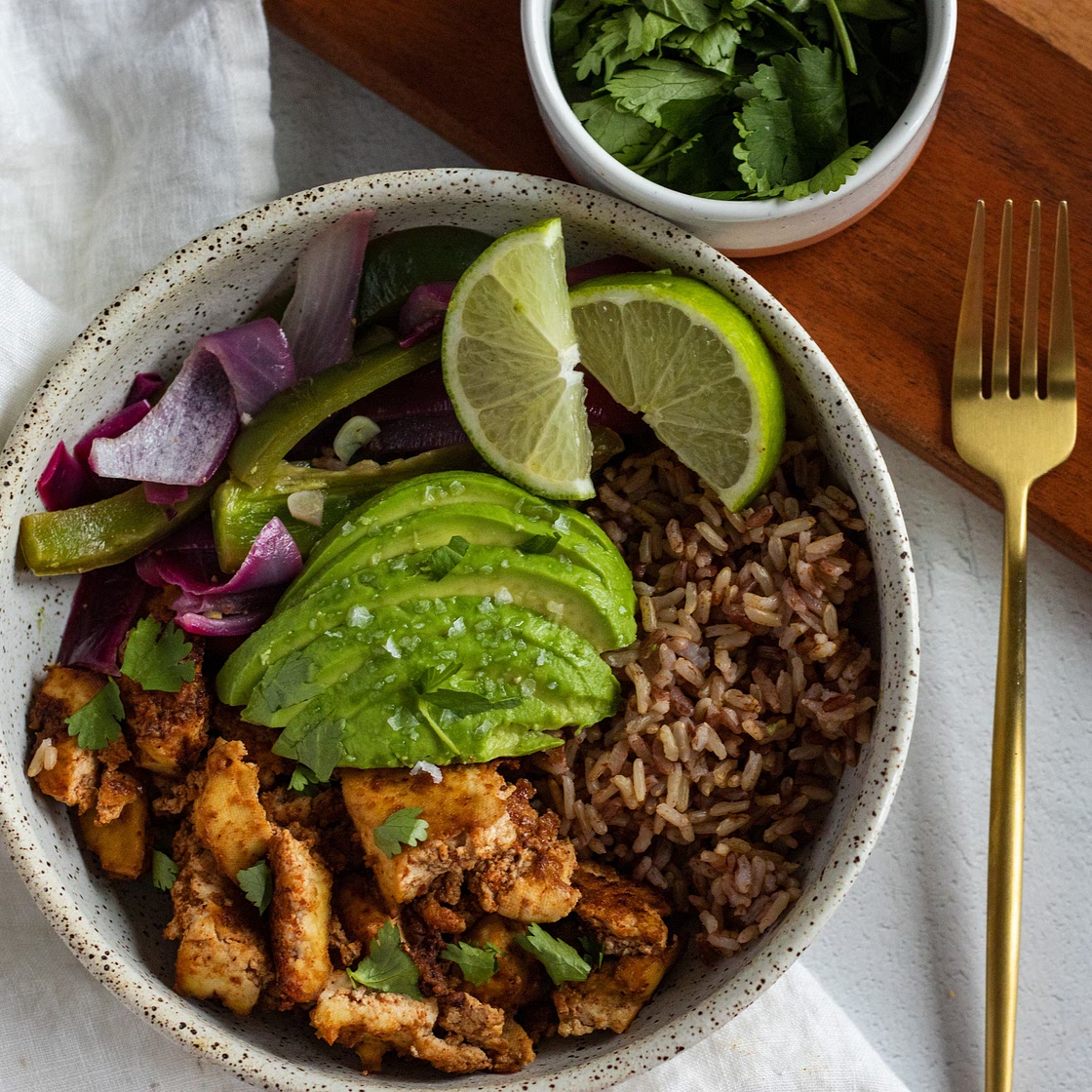Vegan Smoked Tofu Burrito Bowl