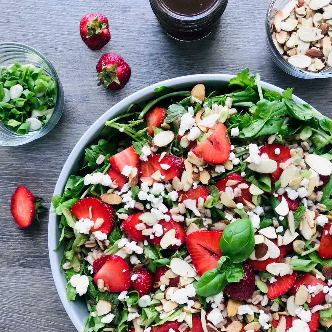STRAWBERRY FARRO SALAD